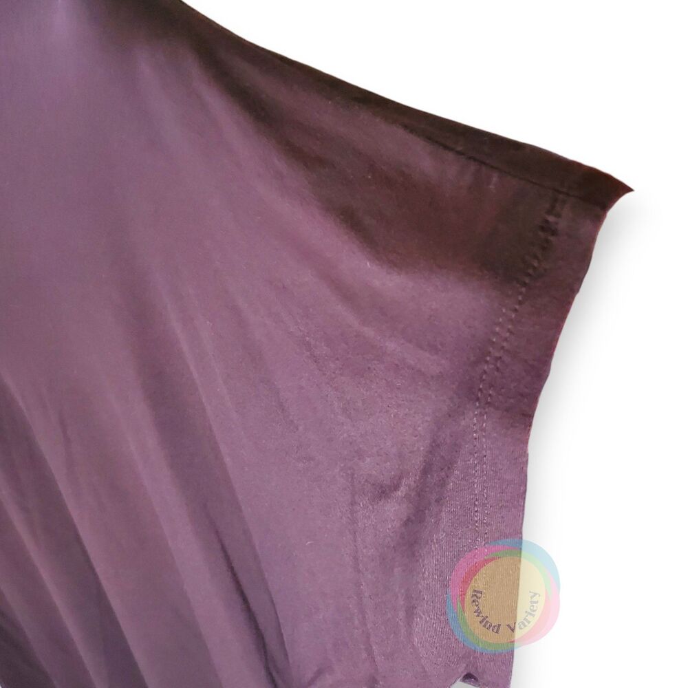 Lock & Love Large Burgundy Modal Dolman V-Neck Top - Picture 6 of 9
